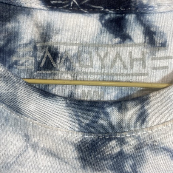 Aaliyah Graphic Tie-Dye T-Shirt Blue White Unisex Size Medium - Picture 4 of 5